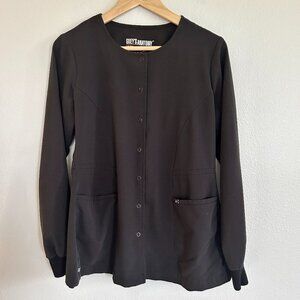 Greys Anatomy Signature Scrub Jacket S Black Snap 2407 Nursing Medical